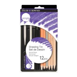 Daler-Rowney Simply Pencil Drawing Tin Set 12 Pieces